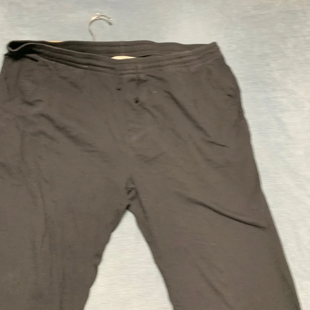 J.Crew Knit Goods Jogger Pants Mens Large Black Gym Slim Fit Drawstring Waist